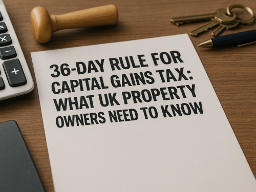 36-Month Rule for Capital Gains Tax: What UK Property Owners Need to Know